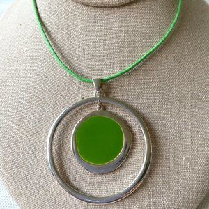 Ashley Cooper Green or Pink Circles Necklace